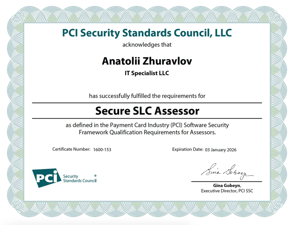 image 348 Безпека ПЗ на рівні топ-компаній світу! IT Specialist – один із 51 сертифікованих аудиторів SLC у світі 1